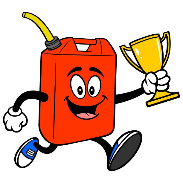 汽油罐运行与奖杯图片下载