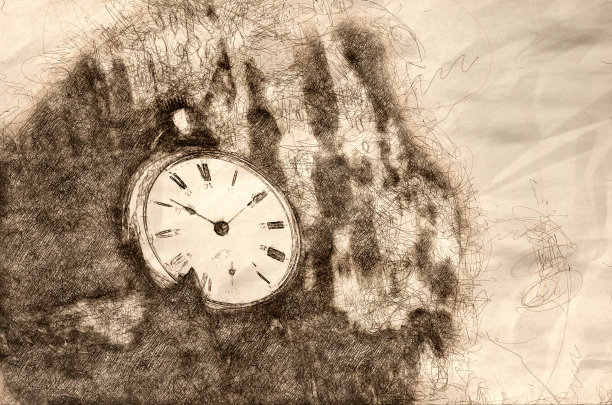 无情和不可阻挡的时间流逝的草图图片下载