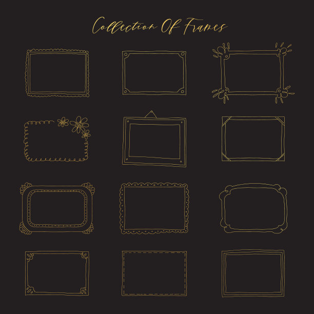 漂亮的模板手绘框架。图片下载