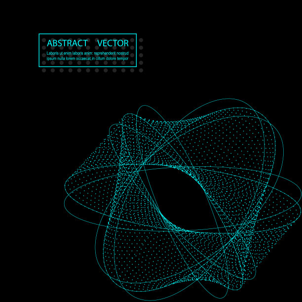 奇妙的空间背景。抽象的霓虹灯点在黑暗的背景。eps10图片下载