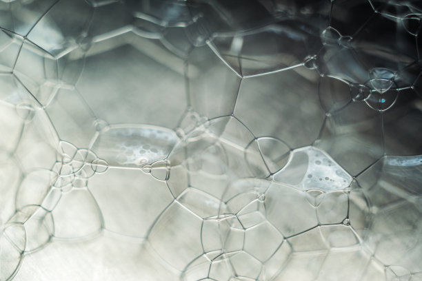 抽象背景与泡沫和肥皂泡沫特写图片下载