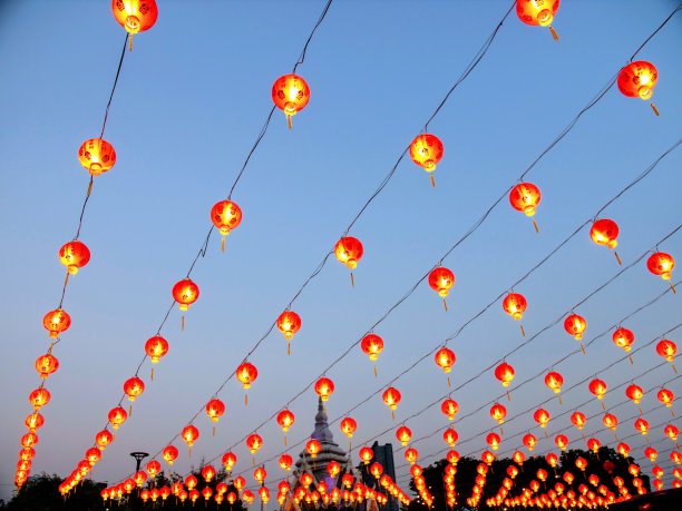 泰国孔肯——2019年2月:泰国农历新年之光图片下载