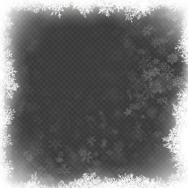 圣诞框架效果与白色发光的光和雪花。每股收益10图片下载