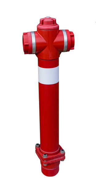 消防栓隔离白色图片下载