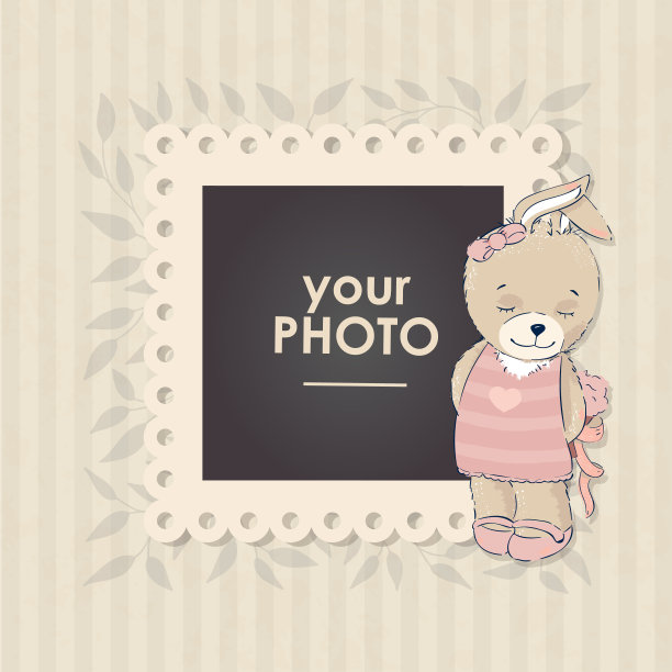 野兔与相框图片下载