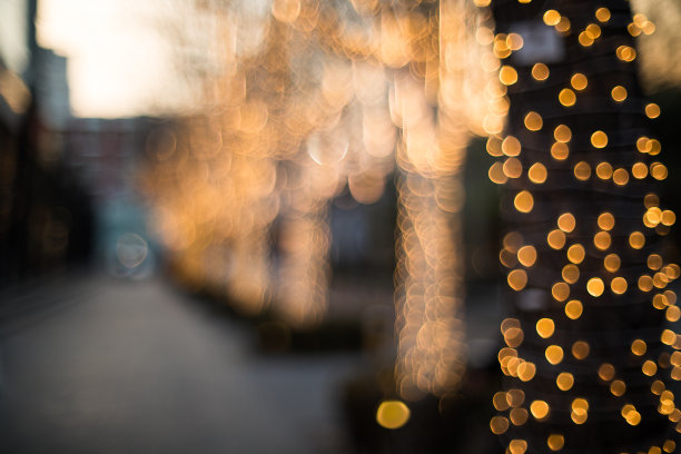 街道散景聚光灯背景图片下载