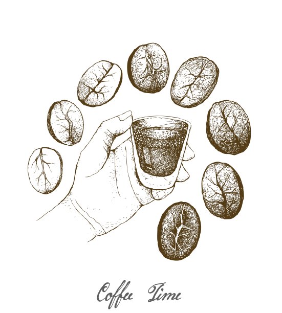 手里拿着一杯浓缩咖啡图片下载