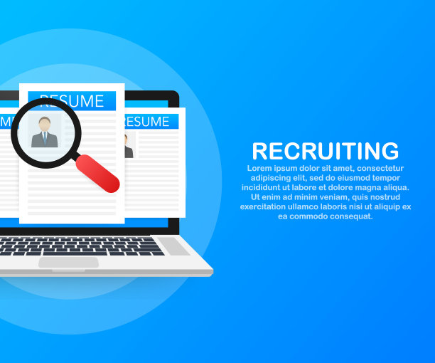 招聘的概念。雇佣工人，选择雇主搜索团队找工作。恢复图标。矢量插图。图片下载