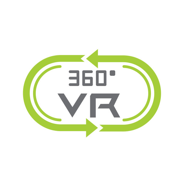 虚拟现实360图标在白色背景的图形和网页设计，现代简单的矢量标志。网络的概念。时髦的符号为网站设计网页按钮或移动应用程序。图片下载