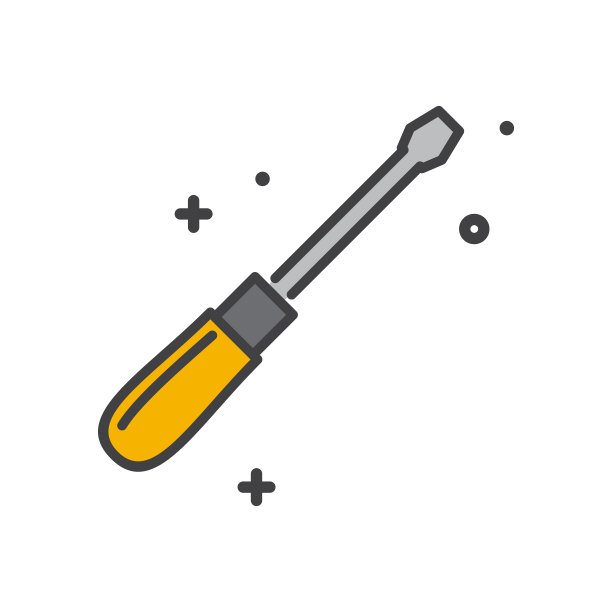 工具螺丝刀线图标在白色背景的图形和网页设计，现代简单的矢量符号。网络的概念。时髦的符号为网站设计网页按钮或移动应用程序。图片下载