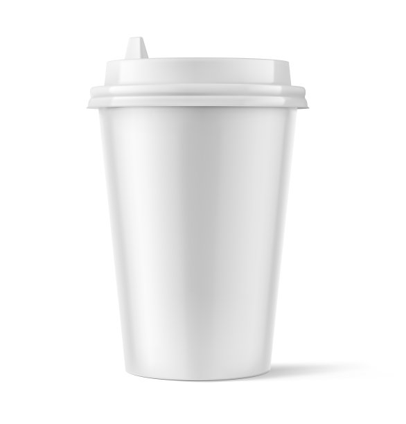 现实空白纸杯模型。图片下载