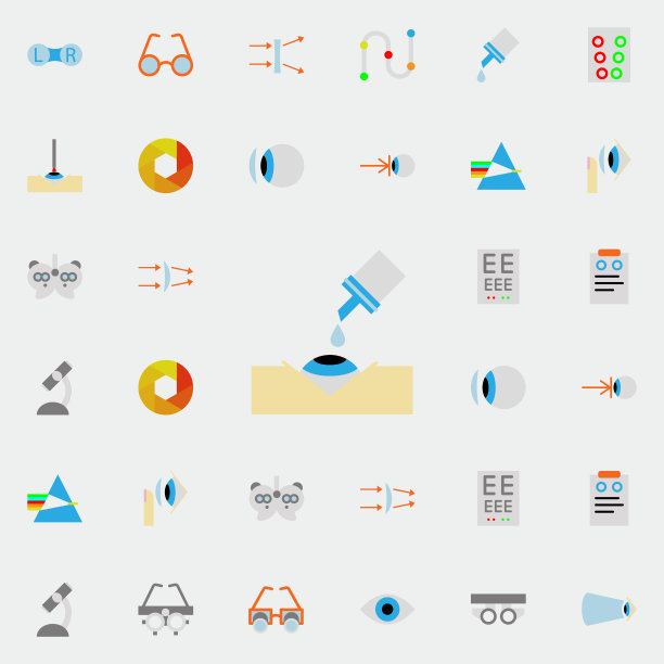 眼泪说明图标。验光图标通用设置为网络和移动图片下载