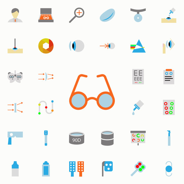 眼镜图标说明。验光图标通用设置为网络和移动图片下载