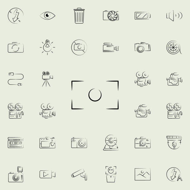 相框程序图标。照片和相机图标通用设置为网络和移动图片下载