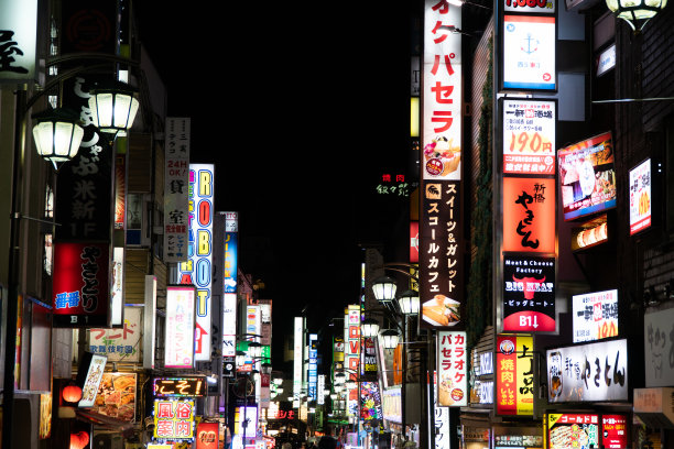 典型的东京日本夜街图片下载