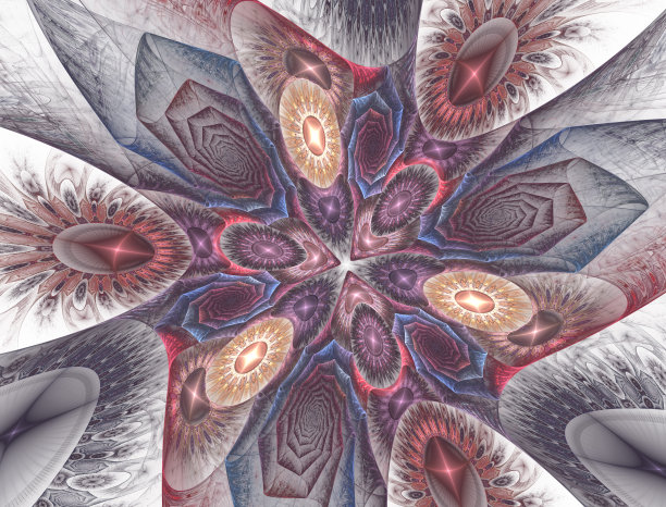 美丽的多色万花筒独特的设计。图片下载