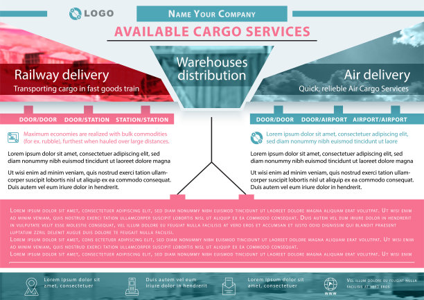 交付货物的服务。物流业务模板。表示抽象的背景。可用货物serveces图片下载