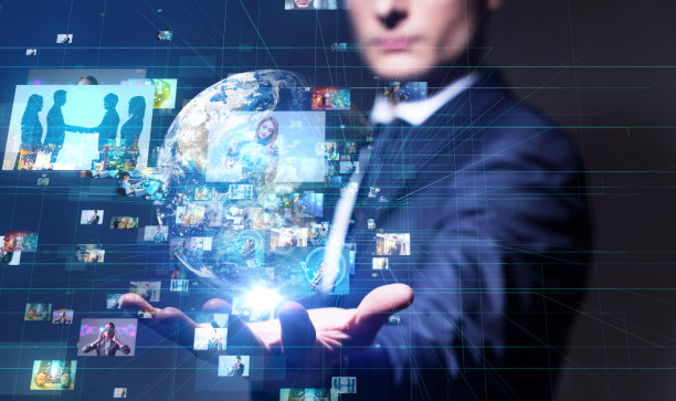 社交网络的概念。图片下载