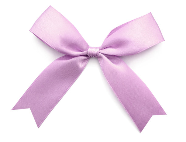 一个系着紫色丝带的蝴蝶结图片下载