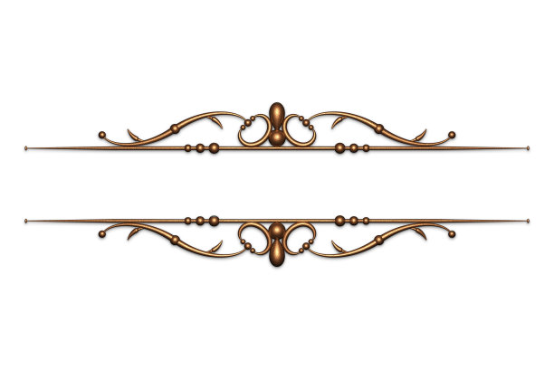 独特的三维文字分割器和装饰设计元素系列图片下载