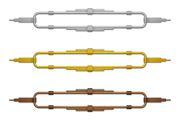 独特的三维文字分割器和装饰设计元素系列图片下载