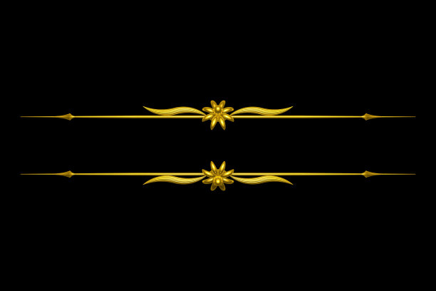 独特的三维文字分割器和装饰设计元素系列图片下载