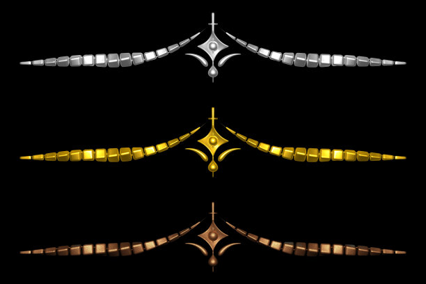 独特的三维文字分割器和装饰设计元素系列图片下载