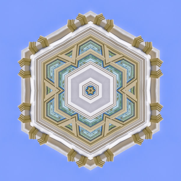 教堂寺庙做成徽章形状图片下载