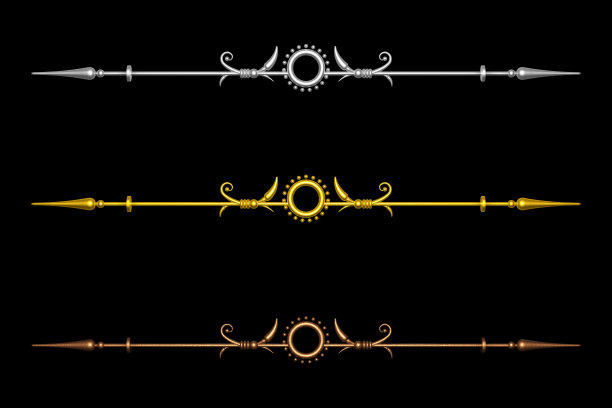 独特的三维文字分割器和装饰设计元素系列图片下载