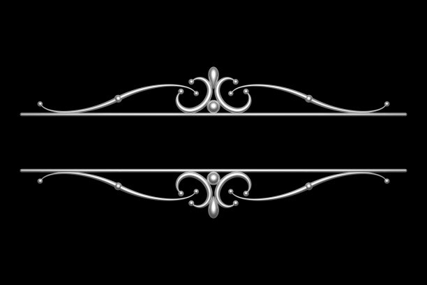 独特的三维文字分割器和装饰设计元素系列图片下载