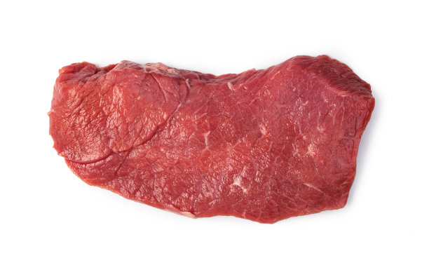 生牛排孤立在白色背景图片下载