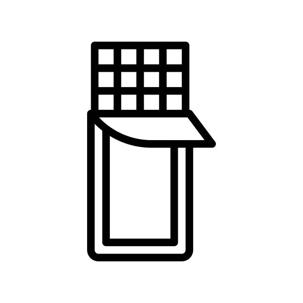 巧克力棒矢量图，孤立线条风格图标图片下载