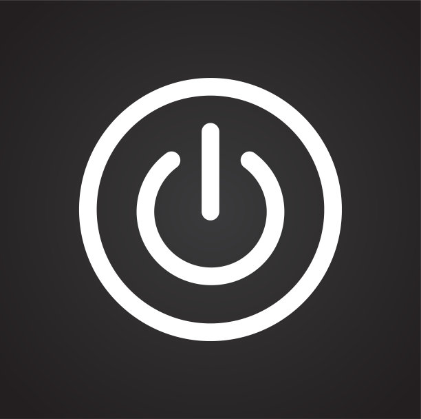 电器图标黑色背景的图形和网页设计，现代简单的矢量标志。网络的概念。时髦的符号为网站设计网页按钮或移动应用程序。图片下载