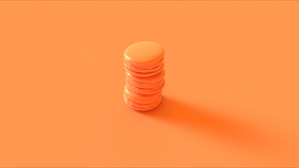 橙色的马卡龙，马卡龙塔图片下载