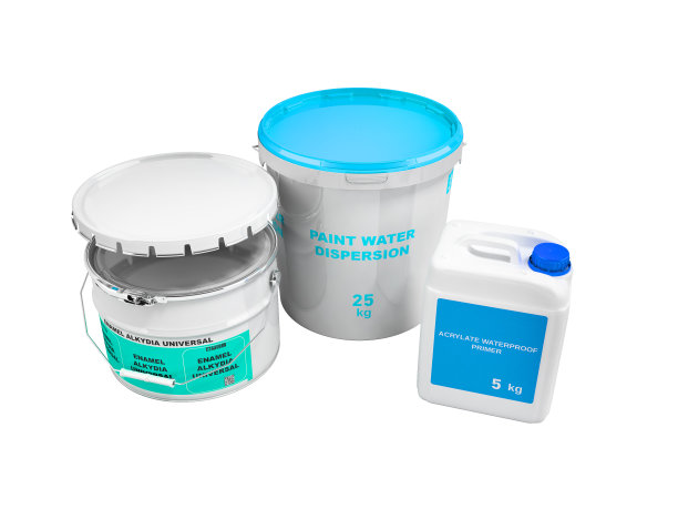 设置与油漆修复内墙3d渲染在白色背景上没有阴影图片下载