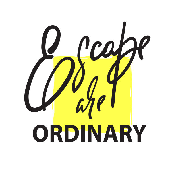 逃避是普通的——激励和激励的格言。手绘美丽的字母。打印励志海报，t恤，袋子，杯子，卡片，传单，贴纸，徽章。优雅的书法标志图片下载