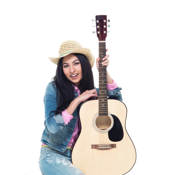 美丽的拉丁女性穿着牛仔布图片下载