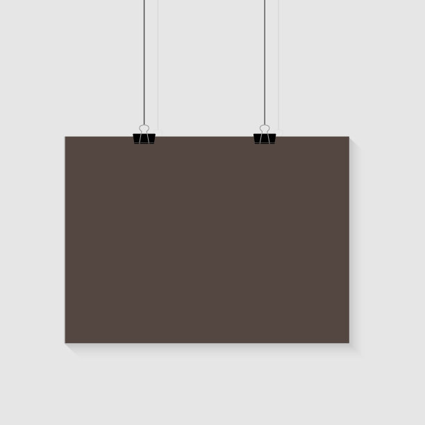 空矢量纸框架模型。用回形针图片下载