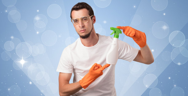 闪闪发光的背景与男管家图片下载