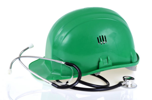 安装在听诊器上的工作头盔图片下载