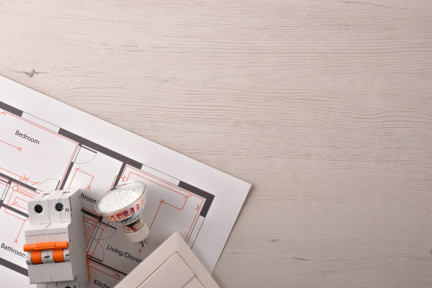 设备在台上的电气安装的住房细节顶部图片下载