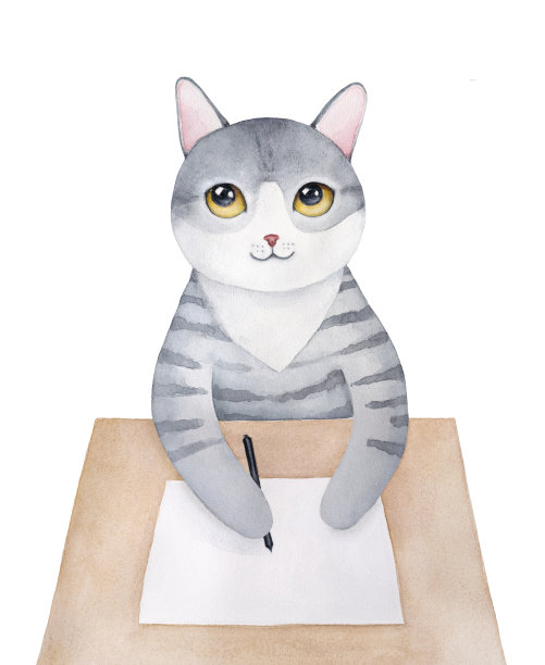 猫插画素材ID：331903218