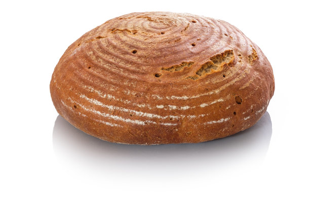 黑麦混合面包与小麦白隔离图片下载