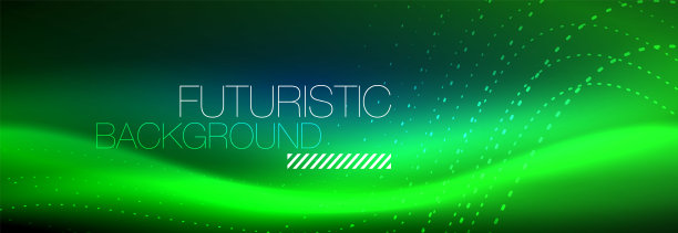 发光抽象波在黑暗，闪亮的运动，魔术空间光。矢量技术抽象背景图片下载