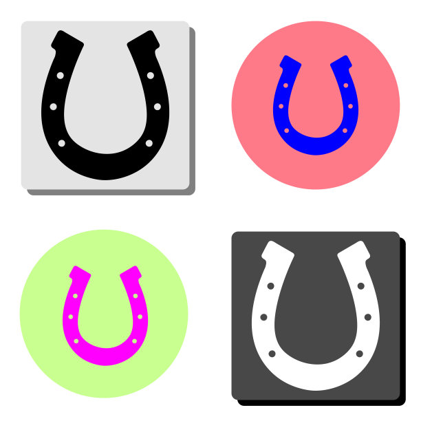 马蹄。平面矢量图标图片下载