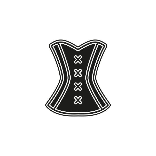 紧身胸衣图标，向量内衣，女性时尚，性感的女人衣服图片下载