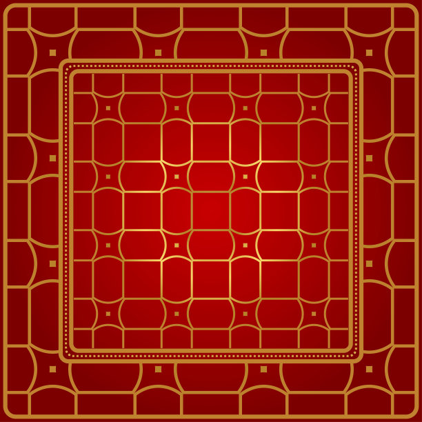 几何图案围巾的设计。矢量插图。采购产品印花手帕，披肩，地毯，台布，床布，时尚。红金色图片下载