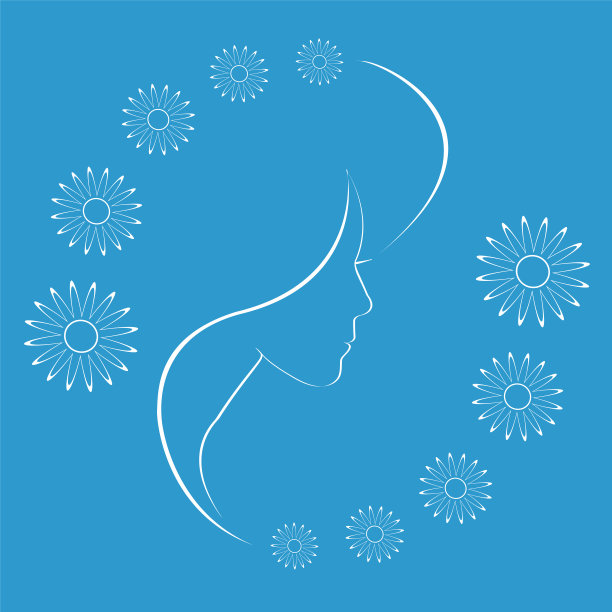 简介一个美丽的女孩来庆祝妇女节。矢量图图片下载