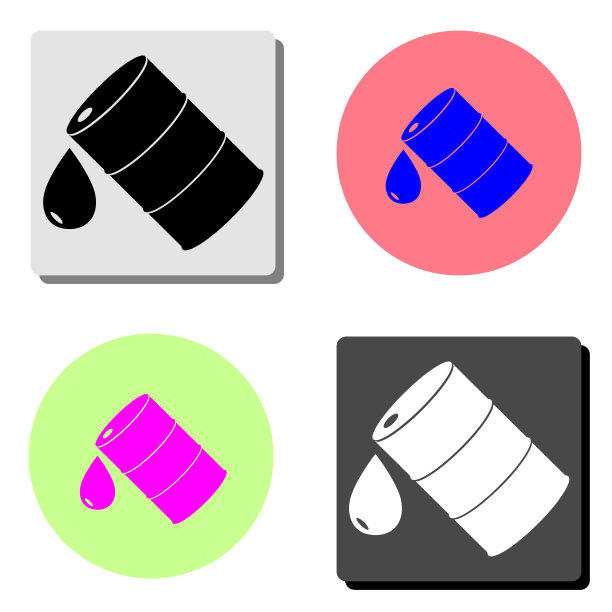 桶油。平面矢量图标图片下载