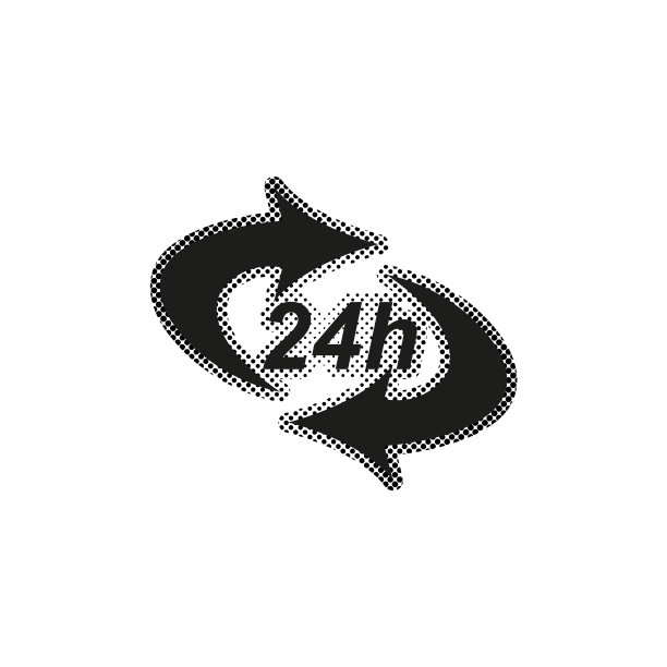 24小时-黑色矢量图标图片下载